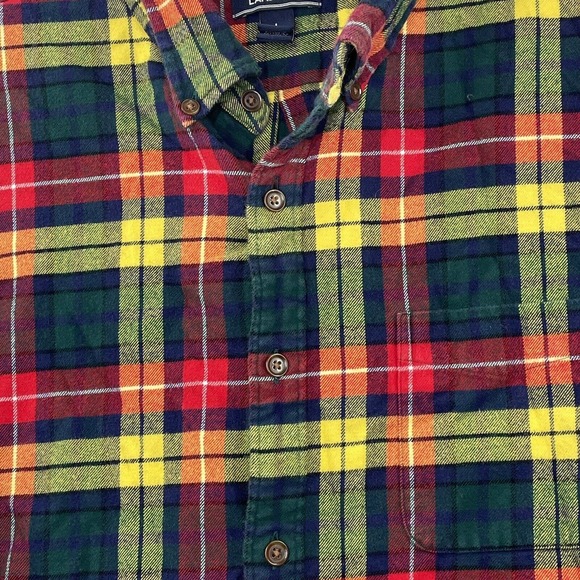Lands End Plaid Shirt Size Large 16.5 Long Sleeve Button Down Traditional Fit - Picture 10 of 12